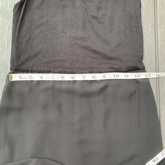 Vince Camuto Womens Black Tank Dress Mini with Long Chiffon Overlay Size XS - Picture 8 of 11